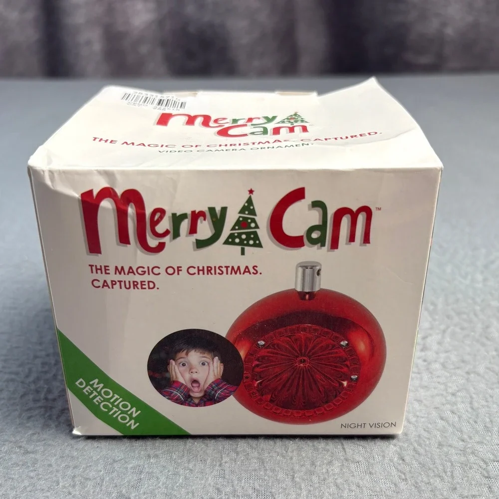MerryCam Gold Motion Detection Video Camera Christmas Ornament Night Vision 4GB